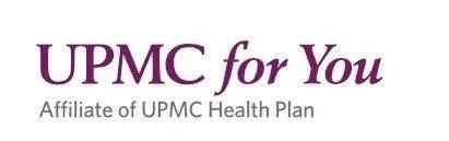 Logo reads "UPMC for You" in purple text above "Affiliate of UPMC Health Plan" in smaller grey text. The tone is professional and healthcare-related.